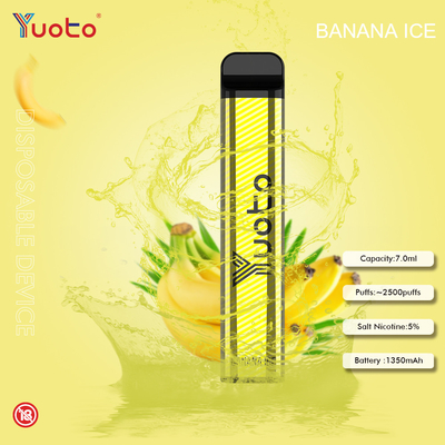बनाना आइस यूओटो डिस्पोजेबल वेप 7ML 1200MAh 2500 पफ्स 23 फ्लेवर