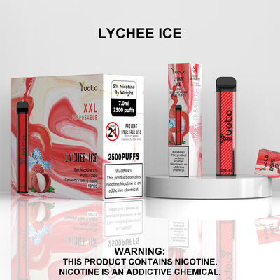 Yuoto XXL 2500 पफ, डिस्पोजेबल vape 7ml लिक्विड वॉल्यूम लोगो अलग-अलग फ्लेवर को प्रिंट करता है