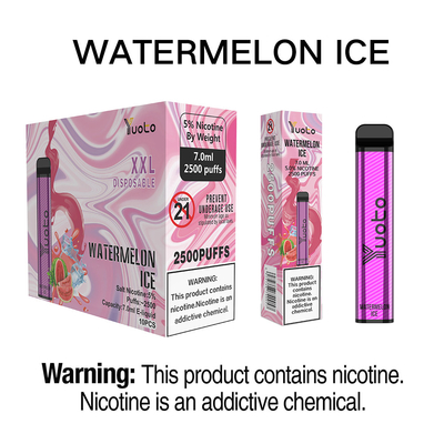 5% nic 7ml तरल yuoto xxl 2500 पफ डिस्पोजेबल इलेक्ट्रॉनिक सिगरेट vape पेन अच्छी गुणवत्ता