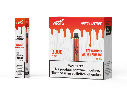 3000puffs 2021 ओरिजिनल युओटो लुशियस वेप पेन, 8ml 1350mAh 23 फ्लेवर वेपोराइजर