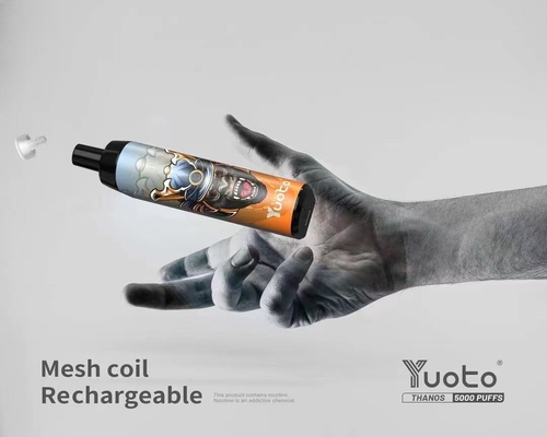 5000 पफ डिस्पोजेबल वेप युओटो थानोस मेश कॉइल 14ml ई लिक्विड 650mAh बैटरी 20 हॉट फ्लेवर