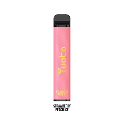 50mg निकोटीन युओटो डिस्पोजेबल ई सिग 3500 पफ्स स्ट्रॉबेरी पीच 1200mAh 9ml ई जूस