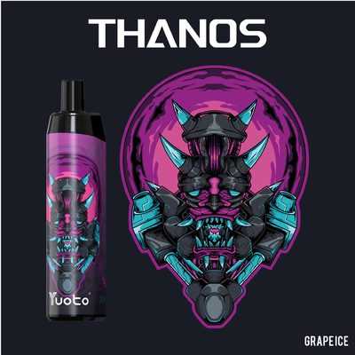 Yuoto Thanos 5000 पफ्स डिस्पोजेबल वेप पेन हुक्का 14ml ई-लिक्विड 650mAh बैटरी मेश कॉइल के साथ