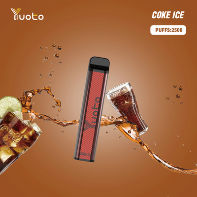 XXL 2500 पफ्स डिस्पोजेबल वेप वेपोराइज़र 1200mAh बैटरी 7.0ml Ejuice 0% 2% 5% निकोटिन Yuoto ओरिजिनल फैक्ट्री से
