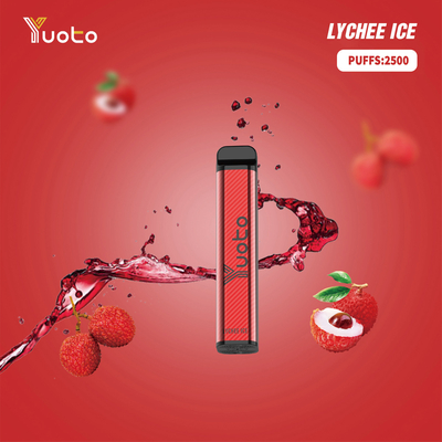 XXL 2500 पफ्स डिस्पोजेबल वेप वेपोराइज़र 1200mAh बैटरी 7.0ml Ejuice 0% 2% 5% निकोटिन Yuoto ओरिजिनल फैक्ट्री से