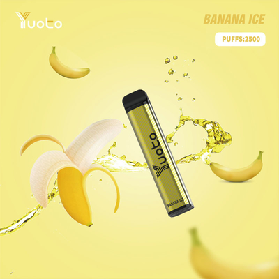 भारत के लिए यूटो XXL 2500 पफ डिस्पोजेबल 1200mAh बैटरी 7.0ml इजूस बनाना आइस फ्लेवर