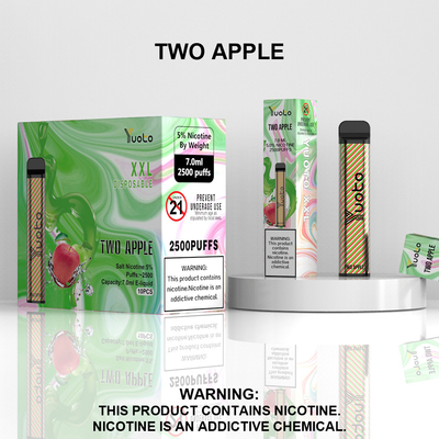 2500 पफ्स डिस्पोजेबल वेप पॉड पीच फ्लेवर युओटो XXL कॉइल 7ml इजूस 1200mAh बैटरी चाइना फैक्ट्री से