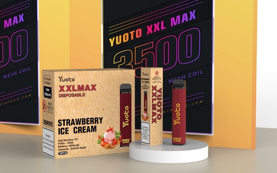 बेरी बबल टी फ्लेवर Yuoto xxl मैक्स 3500 पफ्स डिस्पोजेबल वेप होलसेल i vape मेश कॉइल लेदर सरफेस 9ml