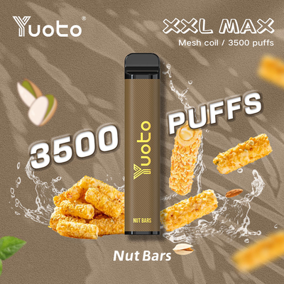 डिस्पोजेबल Vape Yuoto XXL मैक्स 3500 पफ्स मेश कॉइल 9ml ई-लिक्विड 1200mAh बैटरी 16 फ्रूट फ्लेवर
