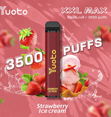 16 फ़्लेवर युओटो XXL मैक्स 3500 पफ़्स डिस्पोजेबल वेप 9.0ml ई जूस 1200mAh