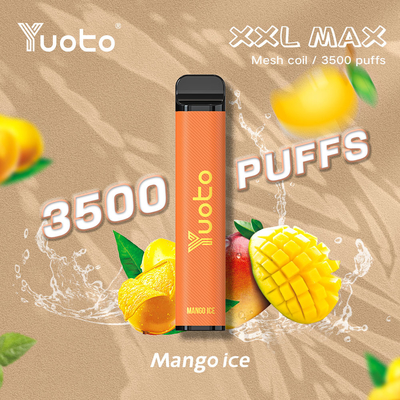 ODM Yuoto 3500 पफ्स वेप बार 16 मिक्स्ड फ्लेवर ROHS 1200mAh बैटरी 9ml E जूस