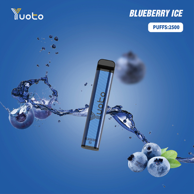 Yuoto XXL डिस्पोजेबल वेप पॉड 2500 पफ ब्लूबेरी आइस 7.0ml EJuice 5% निक