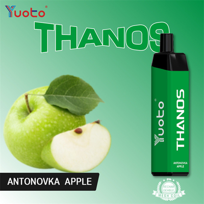 टाइप सी रिचार्जेबल युओटो थानोस 5000 पफ्स डिस्पोजेबल वेप 14ml ई लिक्विड 650mAh