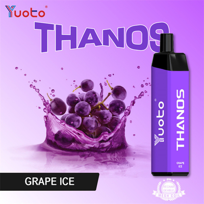 टाइप सी रिचार्जेबल युओटो थानोस 5000 पफ्स डिस्पोजेबल वेप 14ml ई लिक्विड 650mAh