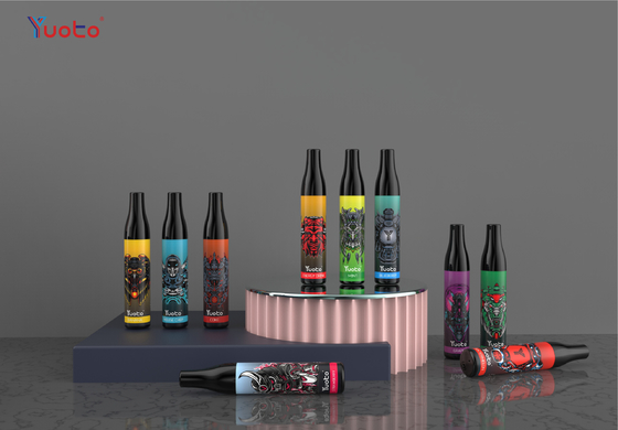 600 पफ्स Vape बोतल 2% निक 2ml 400mAh मेश कॉइल वेप डिस्पोजेबल फ्रूट फ्लेवर ईसिगरेट