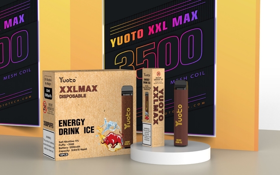 Yuoto XXL मैक्स 0% 2% 5% निक डिस्पोजेबल ई सिगरेट प्रीफिल्ड कार्ट्रिज मेश कॉइल