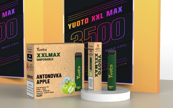 Yuoto XXL मैक्स 0% 2% 5% निक डिस्पोजेबल ई सिगरेट प्रीफिल्ड कार्ट्रिज मेश कॉइल