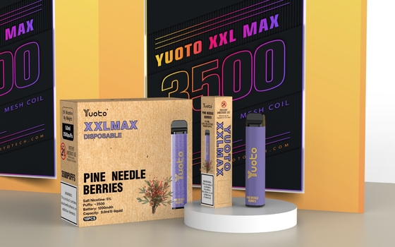 Yuoto XXL मैक्स 0% 2% 5% निक डिस्पोजेबल ई सिगरेट प्रीफिल्ड कार्ट्रिज मेश कॉइल