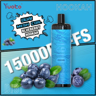 YUOTO निर्माता DIGI 15000 Puffs Daul Mesh Coil Vape समायोज्य वायु प्रवाह MTL और DTL