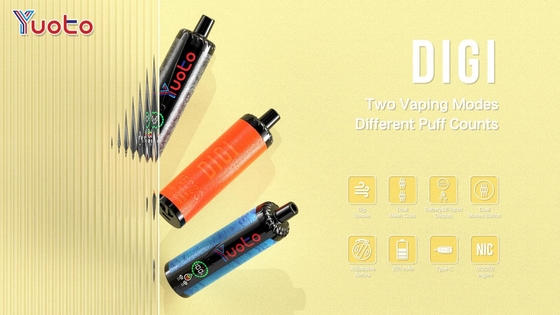 YUOTO डिस्पोजेबल वाइप प्लास्टिक AL डुअलमेश कॉइल 15000 श्वास 850mAh समायोज्य वायु प्रवाह 23 स्वाद