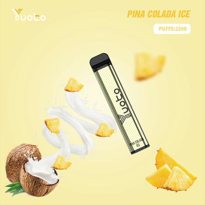 100% YUOTO 1200mAh Xxl 2500 पफ डिस्पोजेबल वेप 23 फ्लेवर निक 5% ई जूस 7.0Ml