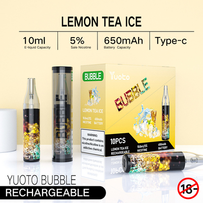 हॉट सैलिंग यूओटो बबल 4000puffs 10ml 650mah रिचार्जेबल yuoto डिस्पोजेबल vape मेष कॉइल चीन में बनाते हैं