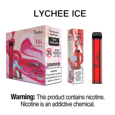 Yuoto xxl 2500puffs 1200mah 7ml eliquid चौकोर आकार yuoto डिस्पोजेबल vape yuotovape vape पॉड