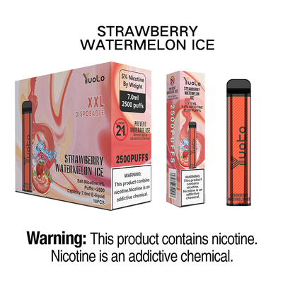 SS304 PCTG PC Yuoto डिस्पोजेबल Vape 2500 Puffs 23 फ्लेवर 7.0ML 1200MAh