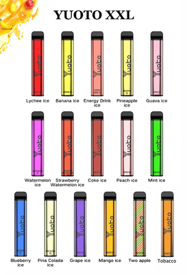 SS304 PCTG PC Yuoto डिस्पोजेबल Vape 2500 Puffs 23 फ्लेवर 7.0ML 1200MAh