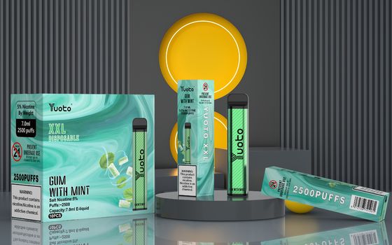 7 मिलीलीटर यूओटो डिस्पोजेबल वेप XXL 2500 पफ्स डिवाइस स्वाद