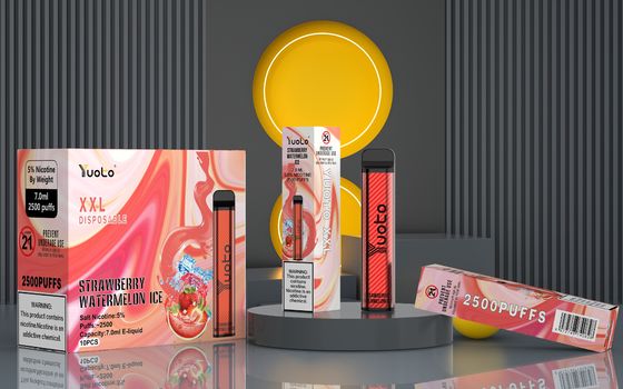 50 मिलीग्राम नमक निकोटीन के साथ अद्भुत स्वाद XXL 2500 पफ वैप डिवाइस