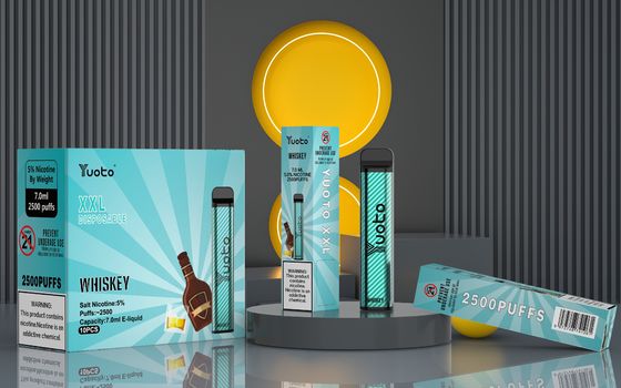 बैटरी 1200mah XXL 2500 पफ वैप डिवाइस की क्षमता 7ml ई लिक्विड